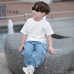 Set bộ áo thun tay ngắn khủng long kèm quần jean dài cho bé trai size 9 tới 28kg BERNIE P0225B20
