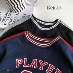 Set bộ dài thể thao chất thun cotton họa tiết hình in Player 88 kèm quần dài cho bé trai size 1 đến 7 tuổi BERNIE T0325B33