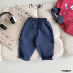 Set bộ polo tay dài áo polo đỏ họa tiết cún cho bé trai kèm quần jean dài size 1 đến 7 tuổi BERNIE T0625B41