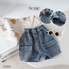 Quần short quần jean túi hộp đi chơi đi học cho bé trai size 9kg tới 28kg BERNIE KIDS 25Q002