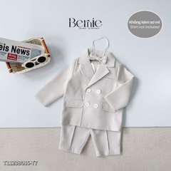 Set bộ vest dài tay 3 chi tiết Vest quần nơ cho bé trai phong cách hàn quốc đi tiệc đi chơi 1 đến 7 tuổi BERNIE T1123B015
