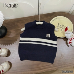 Áo gile len unisex bé trai bé gái 3 màu phối gấu phong cách hàn quốc cho bé trai 1 đến 7 tuổi BERNIE T1025A15