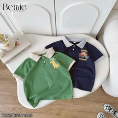 Set bộ polo tay ngắn họa tiết khủng long và ô tô kèm quần short đùi bé trai 9 tới 28kg BERNIE T0725B61