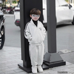 Set bộ thể thao khóa kéo cổ đứng kèm quần bo chun Athletic cho bé trai bé gái size 1 đến 7 tuổi BERNIE T0825B08