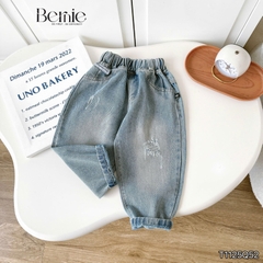 Quần jean dài quần denim dáng baggy xước cho bé trai Style hàn quốc size 11 tới 28kg BERNIE T1125Q52