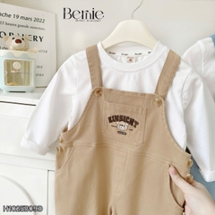 Set Yếm dài kèm áo thun Gấu EINTSIGHT cho bé trai bé gái unisex phong cách hàn quốc size 1 đến 7 tuổi BERNIE H1025B09Đ