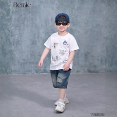 Bộ đồ bé trai Boy Story áo thun cotton quần jean rách mềm Set đồ bé trai năng động đi học đi chơi  BERNIE T1125B13