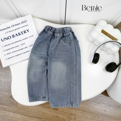 Quần jean quần denim dài ống suông DAILY xanh dương wash nhẹ cho bé trai bé gái size 9 tới 28kg BERNIE H1025B77ĐQ