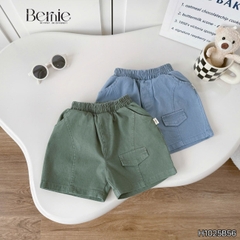 Set bộ tay ngắn phối màu họa tiết Sóc và Gấu kèm quần short kaki cho bé trai 9 tới 28kg BERNIE H1025B56