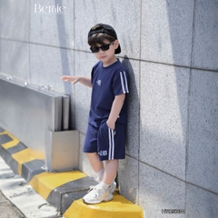 Set bộ thể thao cotton áo tay ngắn thêu Bernie Boy kèm quần short cho bé trai bé gái size 1 đến 7 tuổi H1125B34