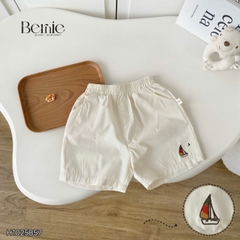 Set sơ mi ngắn tay đi biển cho bé trai bé gái họa tiết Tiny kèm quần short kaki size 9 tới 25kg BERNIE H1025B57