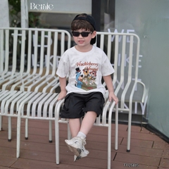 Set bộ tay ngắn đi chơi đi biển cho bé trai áo loang Houd và quần short kaki size 9 tới 28kg BERNIE T1125B15