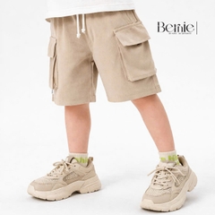Quần short quần đùi phối túi hộp chất thun cotton cho bé trai đi chơi đi học size 11 tới 28kg BERNIE H1225Q24