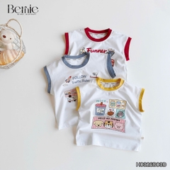 Set bộ bé trai áo tanktop sắc màu phong cách hàn quốc kèm quần short size 1 tới 7 tuổi BERNIE H0326B03Đ