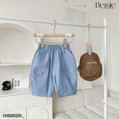 Quần ngố quần lửng chất bò giấy mềm phối túi cho bé trai size từ 1 đến 6 tuổi BERNIE KIDS H0526Q02