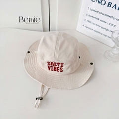 Mũ tai bèo có dây rút và nút bấm unisex cho bé trai bé gái đi chơi đi biển chụp hình xinh yêu 1 đến 4 tuổi BERNIE HL349