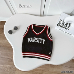 Áo gile len vặn thừng phong cách hàn quốc Varsity cho bé trai size 9 tới 25kg BERNIE H0726A18