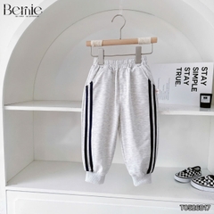 Set bộ thể thao bé trai áo hoodie tay dài cố phối dây kéo kèm quần dài BNE SPORTY 11 tới 28kg BERNIE T0526B17
