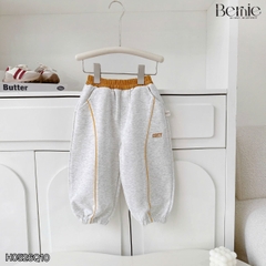 Quần dài nỉ thu đông phối viền phối màu thêu Cozy cho bé trai phong cách size 11 tới 28kg BERNIE H0526Q10