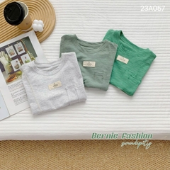 Áo thun tanktop ba lỗ sát nách cotton xược túi xòa cho bé trai 1 đến 7 tuổi BERNIE 23A057