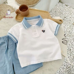 Đồ bộ ngắn tay polo cho bé trai áo thun polo kèm quần short thêu tên lửa BERNIE 0723B032