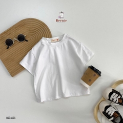 Áo phông trơn basic ngắn tay unisex cho bé trai bé gái cotton 4 chiều nhiều màu Bernie 1 đến 7 tuổi