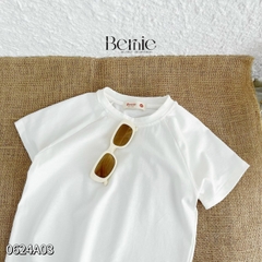 Áo thun unisex tay ngắn raplang chất cotton cho bé mặc đi học đi chơi 1 tới 7 tuổi BERNIE 0624A03