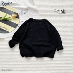 Áo phông trơn dài tay unisex cho bé trai gái BERNIE cotton xược mềm mại nhiều màu 8 đến 25kg 22A234