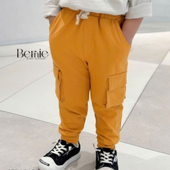 Quần dài túi hộp phối tag cho bé trai phong cách thể thao sành điệu 1 đến 7 tuổi BERNIE 0524Q12