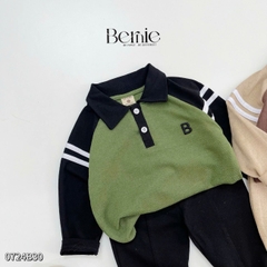 Set bộ thun polo dài tay raplang chất polo cá sấu họa tiết thêu cho bé trai 1 đến 7 tuổi BERNIE 0724B30