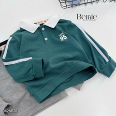 Set bộ thun dài tay raplang cotton da cá họa tiết in chữ thể thao cho bé trai 1 đến 7 tuổi BERNIE 0424B27