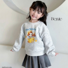 Áo sweater tay dài họa tiết in hình công chúa dễ thương cho bé gái 1 đến 7 tuổi BERNIE 0624A40