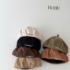 Mũ nồi thêu chữ Be happy bé trai bé gái unisex phong cách hàn quốc 1 đến 5 tuổi BERNIE kids