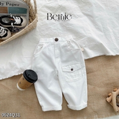 Quần kaki dài bé trai phối túi hộp đính cúc nhiều màu bé trai đi học đi chơi 1đến 7t BERNIE 0624Q32