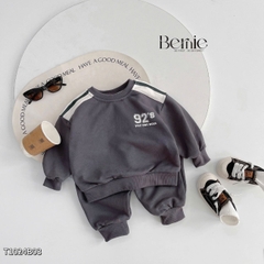 Set bộ thun thể thao tay dài phối màu chất da cá họa tiết 92 cho bé trai size 1 đến 7 tuổi BERNIE T1024B03