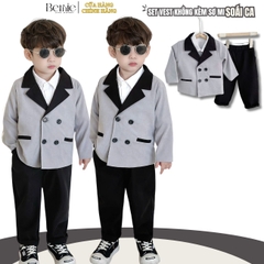  Set vest công tử Blazer H0924B27 2 chi tiết phong cách hàn quốc cho bé trai 1 đến 7 tuổi Bernie H0924B27