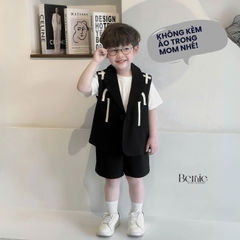 Set bộ Vest blazer công tử phong cách hàn quốc cho bé trai 1 đến 7 tuổi BERNIE 0724B17
