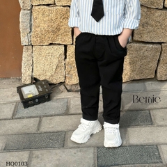 Quần kaki linen dài cho bé trai dáng baggy phong cách Hàn quốc size 9 tới 25kg BERNIE KIDS HQ0103
