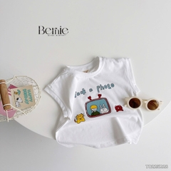 Set bộ tanktop bé trai áo thun ba lỗ in họa tiết kèm quần short kẻ sọc 1 đến 7 tuổi BERNIE T0225B28