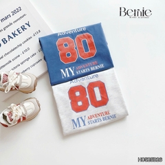 Set bộ thể thao tay ngắn phối màu họa tiết hình in 80 kèm quần short cho bé trai size 9 tới 28kg BERNIE H0525B26