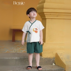 Set bộ đũi cột dây họa tiết thêu chú Cuội trung thu cho bé trai size 1 đến 6 tuổi BERNIE H0425B36