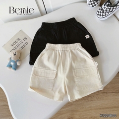 Set bộ polo kẻ phối màu kèm túi ngực thêu cá cho bé trai size 1 đến 7 tuổi BERNIE H1224B44