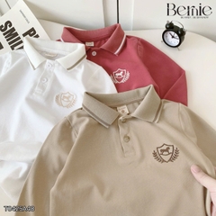 Áo thun áo polo tay dài thêu phù hiệu sắc nét cho bé trai 1 đến 7 tuổi BERNIE T0425A48