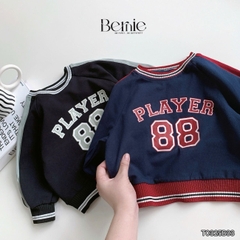 Set bộ dài thể thao chất thun cotton họa tiết hình in Player 88 kèm quần dài cho bé trai size 1 đến 7 tuổi BERNIE T0325B33