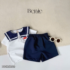 Set thủy thủ bé trai bé gái học sinh thêu lá cờ đỏ yêu nước Việt Nam 1 đến 8 tuổi Bernie H0625B08