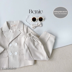 Set bộ vest dài tay 3 chi tiết Vest quần nơ cho bé trai phong cách hàn quốc đi tiệc đi chơi 1 đến 7 tuổi BERNIE T1123B015