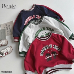 Set bộ dài thể thao unisex họa tiết hình in Double kèm quần dài cho bé trai bé gái size 9 tới 28kg BERNIE T0625B35