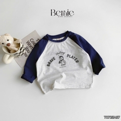 Áo thun áo phông dài tay raplang họa tiết Penguin unisex cho bé trai bé gái đi học đi chơi 9 đến 28kg BERNIE T0725A37
