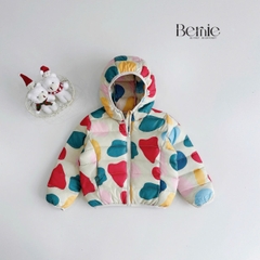 Áo khoác gió chần bông kèm nón nhiều màu cho bé trai bé gái size 11kg tới 25kg BERNIE T0125A25