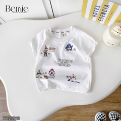 Bộ đồ bé trai Boy Story áo thun cotton quần jean rách mềm Set đồ bé trai năng động đi học đi chơi  BERNIE T1125B13